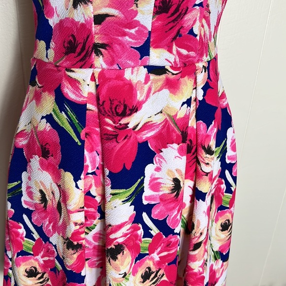 Floral Deep V-Neck Dress - Picture 2 of 7